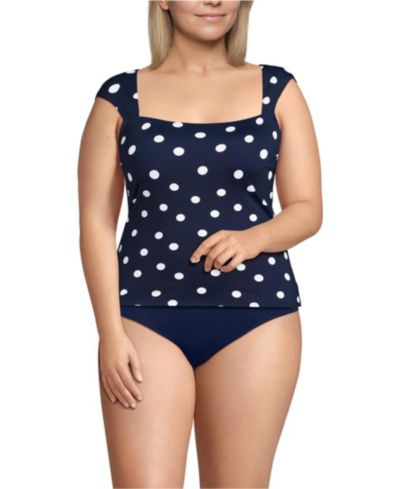 Deep sea navy polka dot