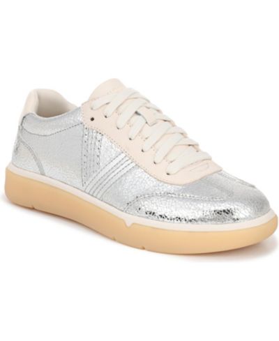 Silver metallic leather