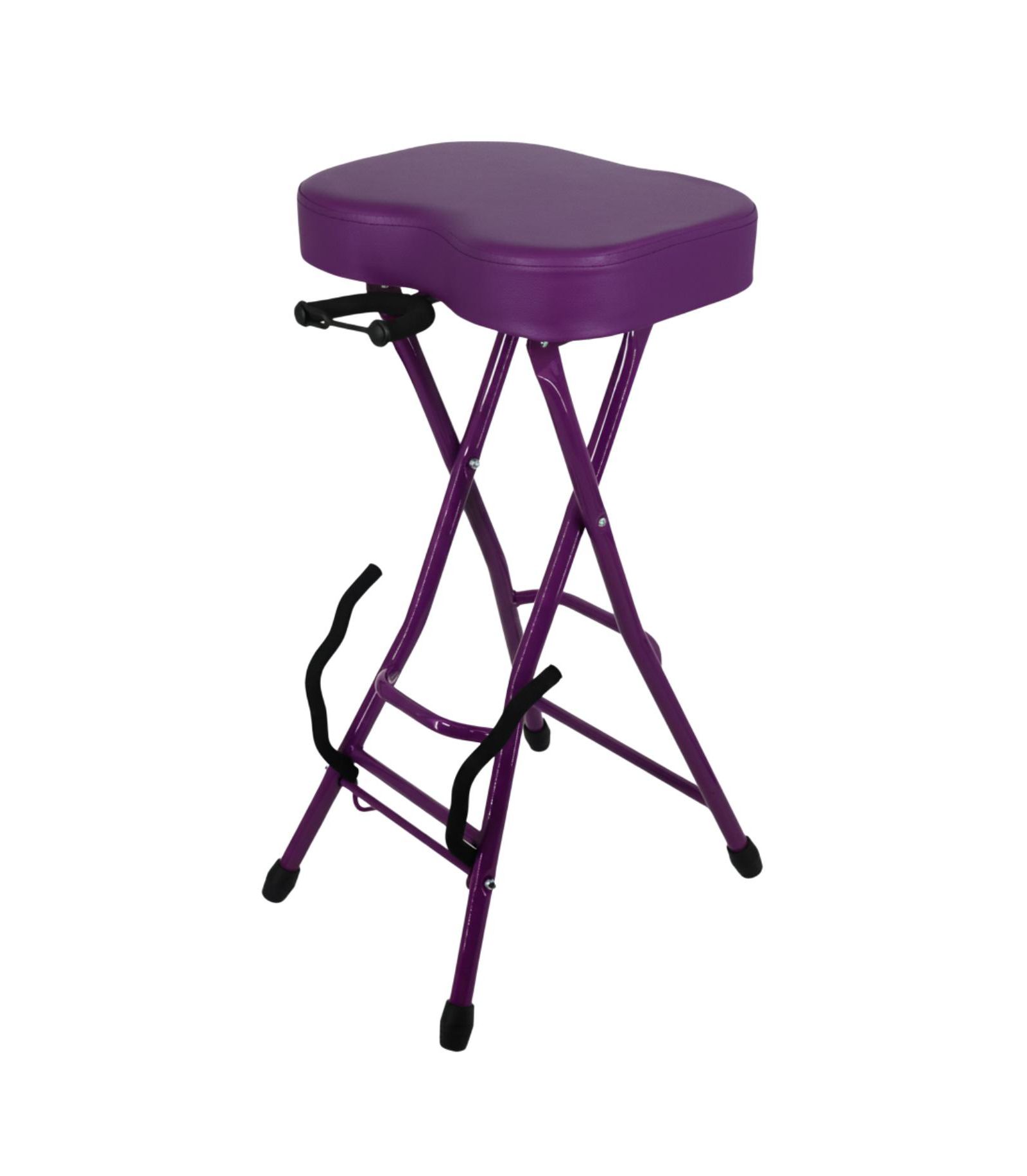 5Core Guitar Stool 3.15" Padded Chair Foldable Heavy Duty Music Seat Built in Foot Rest Guitar Stand