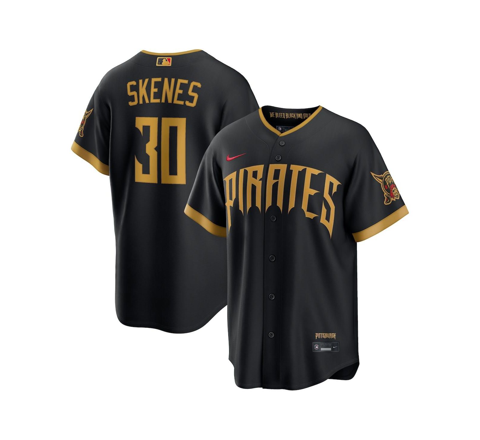 Мужская джерси Nike Paul Skenes Pittsburgh Pirates 2026 City Connect Stadium, черная