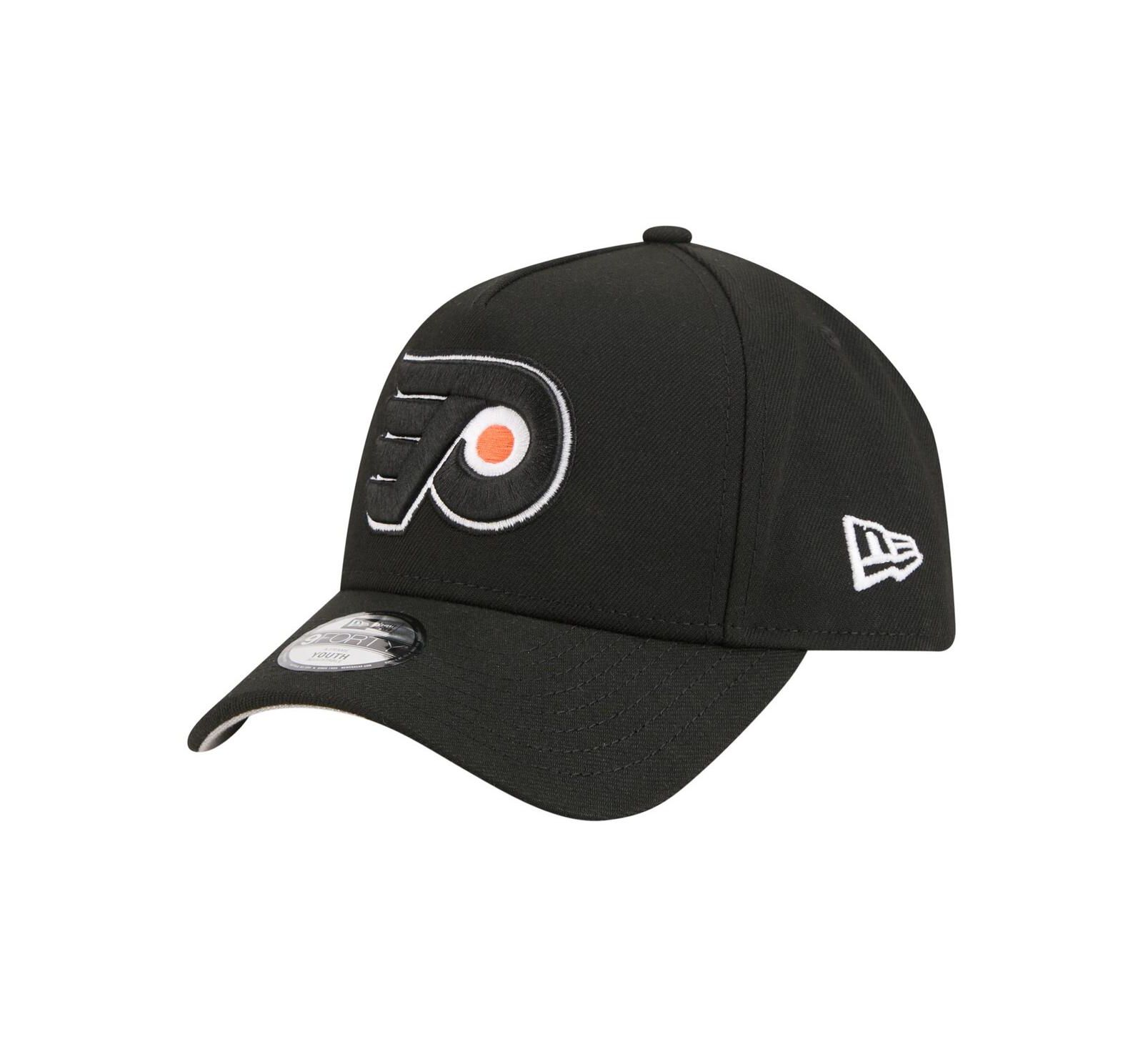 Регулируемая кепка New Era 9FORTY A-Frame Philadelphia Flyers, для мальчиков и девочек, черная