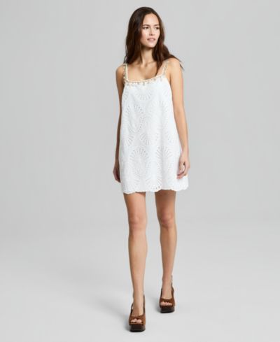 And Now This Women's Embroidered Seashell Minidress, Macy's Exclusive