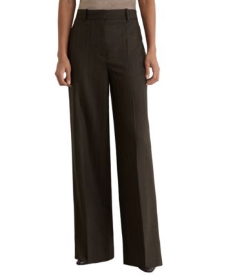 REISS Women's Dawson Herringbone Wide-Leg Trousers