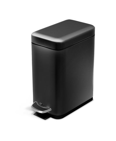 Home Zone Living узкий мусорный бак из нержавеющей стали с педалью, 1.3 Gallon