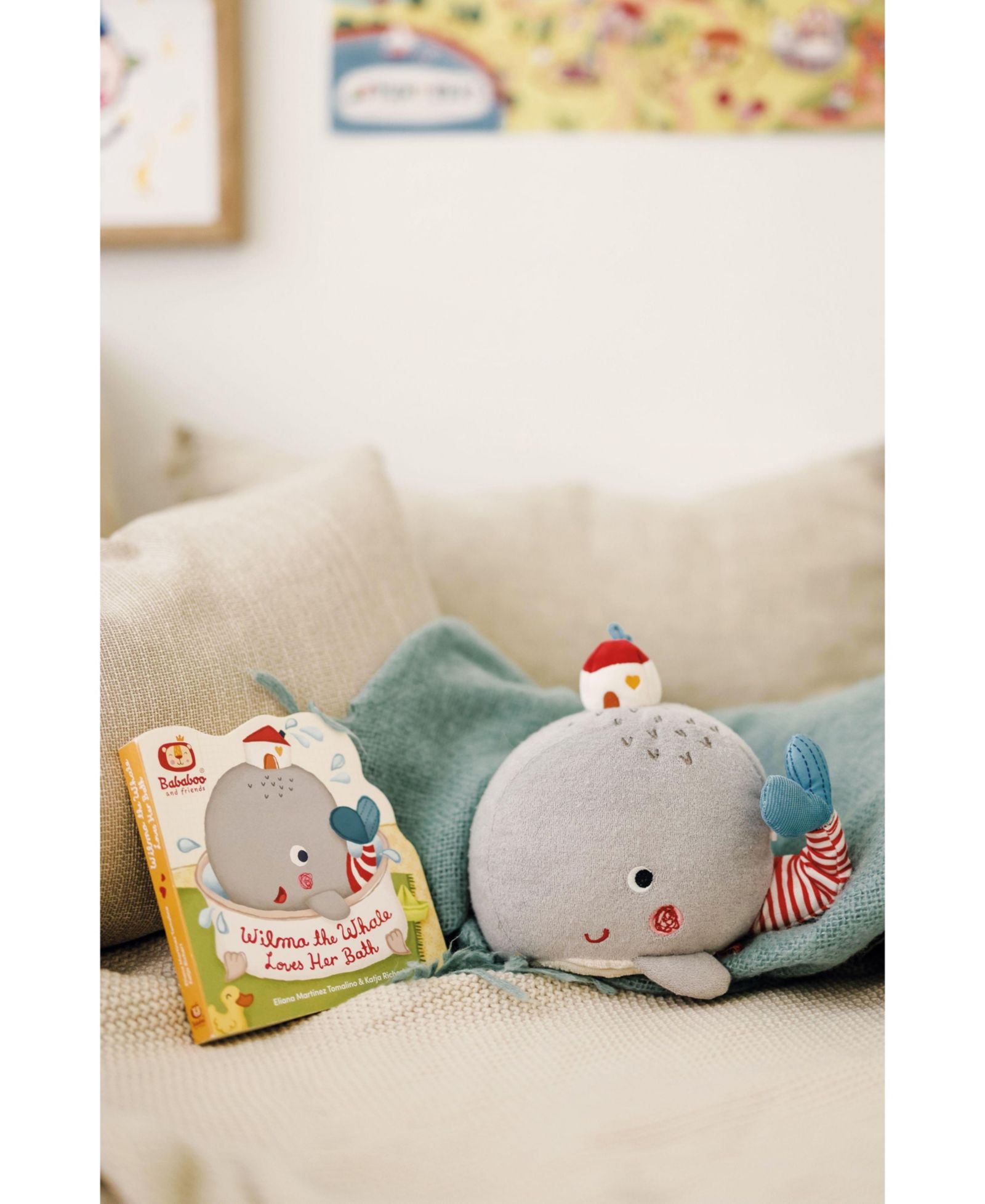 Bababoo and friends набор из книги и мягкой игрушки персонажа Wilma Whale