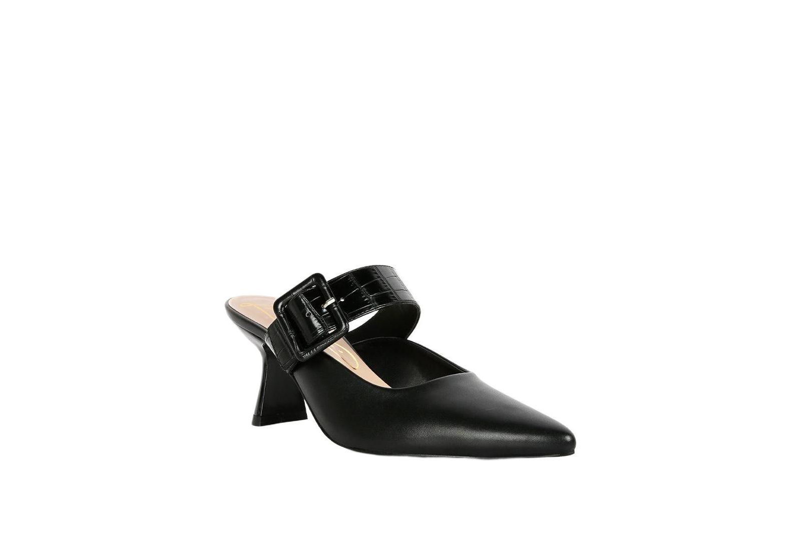London Rag Womens Shein Star Slim Block Heel Mules