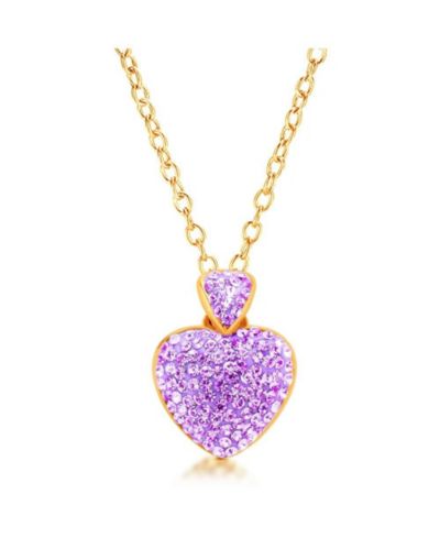 Chanteur Girls 18K Gold Plated Hypoallergenic Heart Pendant Necklace