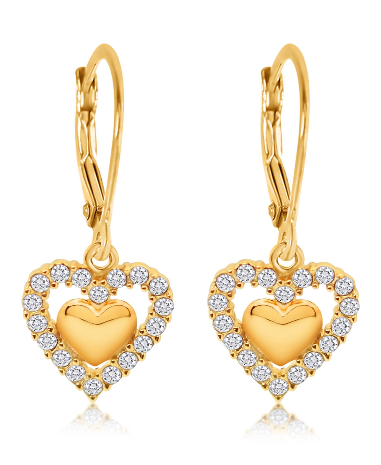 Серьги Chanteur с позолотой 18K Gold, гипоаллергенные, с серебряными застежками, Детские