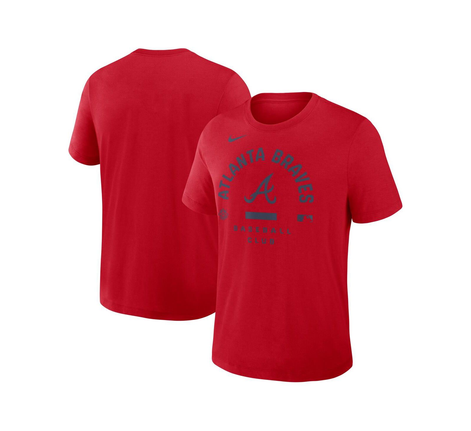 Nike Men's Red Atlanta Braves Authentic Collection Early Work Tri-Blend Dri-FIT T-Shirt