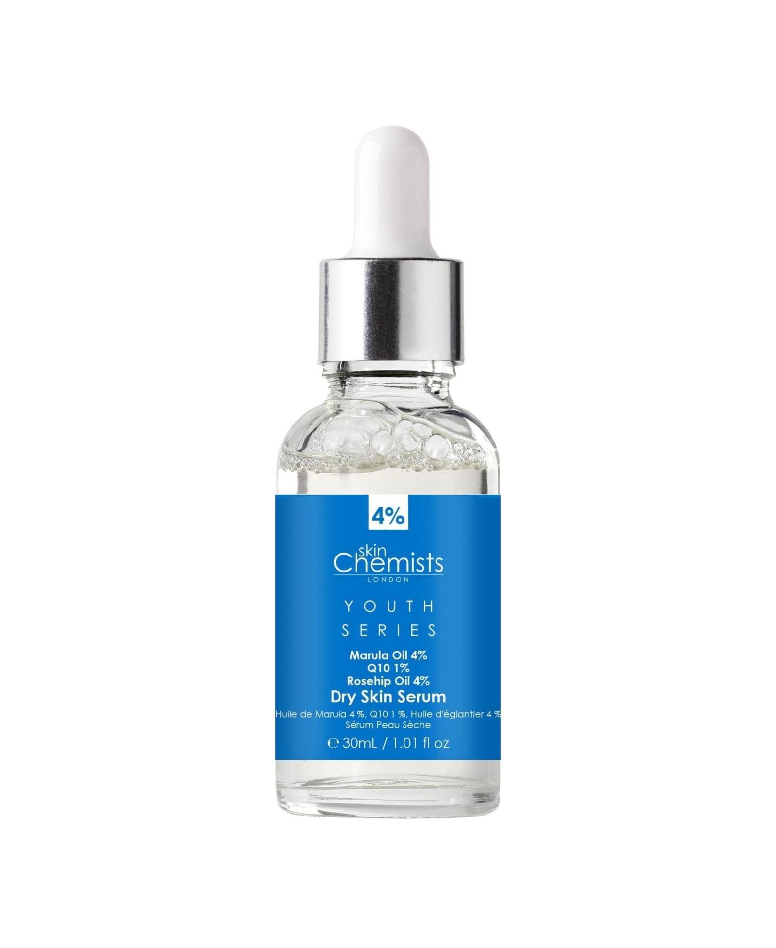 skinChemists Сыворотка для сухой кожи Anti-Aging Marula Oil 4%, Q10 1%, Rosehip Oil 4% 30ml