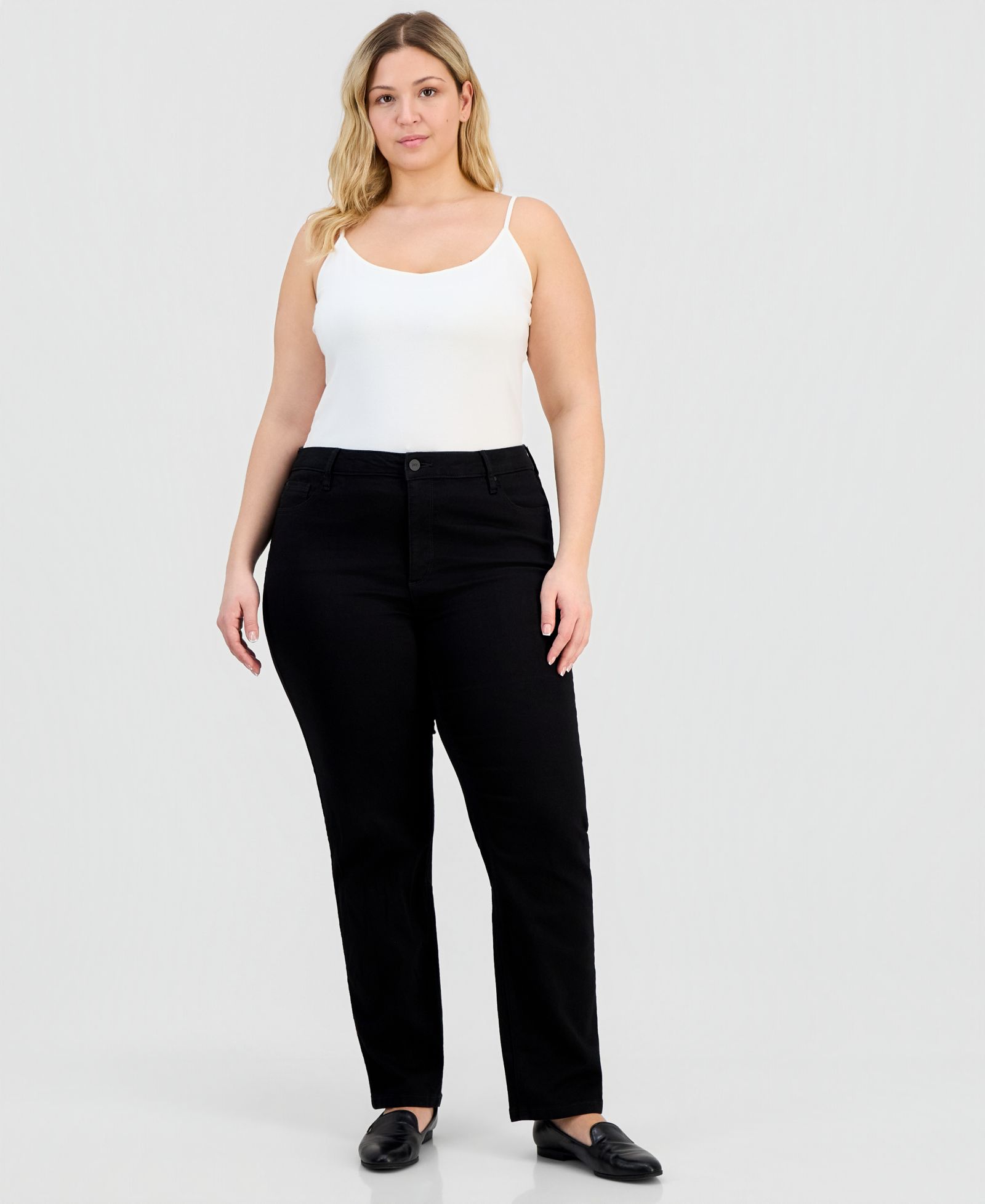 Jones New York Plus Size Lexington Straight-Leg Jeans