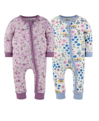 The Peanutshell Детские пижамы для девочек The Peanutshell Blissful Florals Cotton Footless, 2 шт.