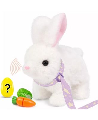 Sperric Interactive Easter Plush Bunny with Carrot Cabbage & Spinner Egg Toys