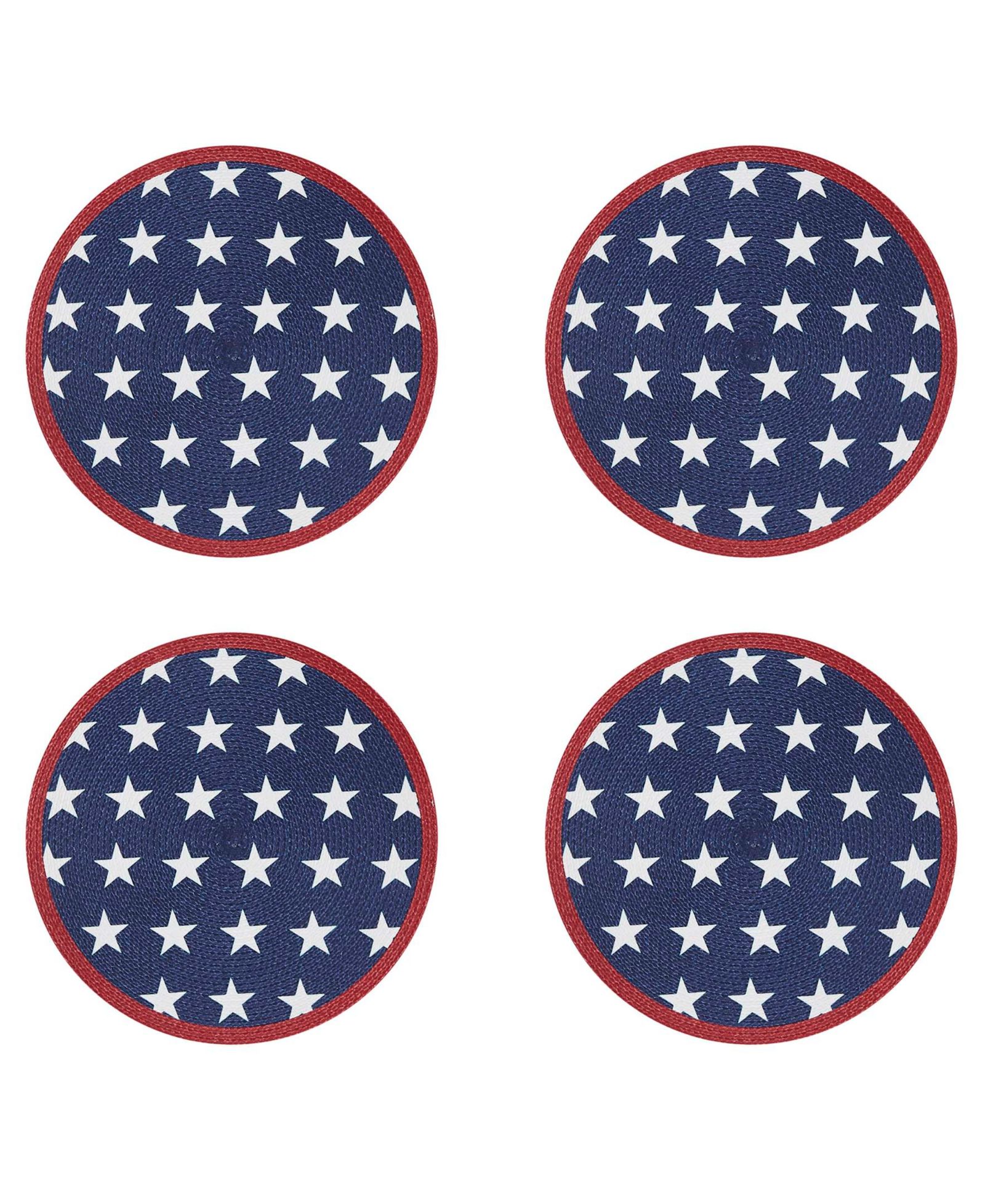 Avanti Liberty Woven Braided Round Placemats, Set of 4