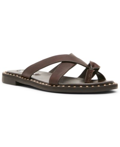 Steve Madden Women's Brutus Studded Slip-On Slide Sandals