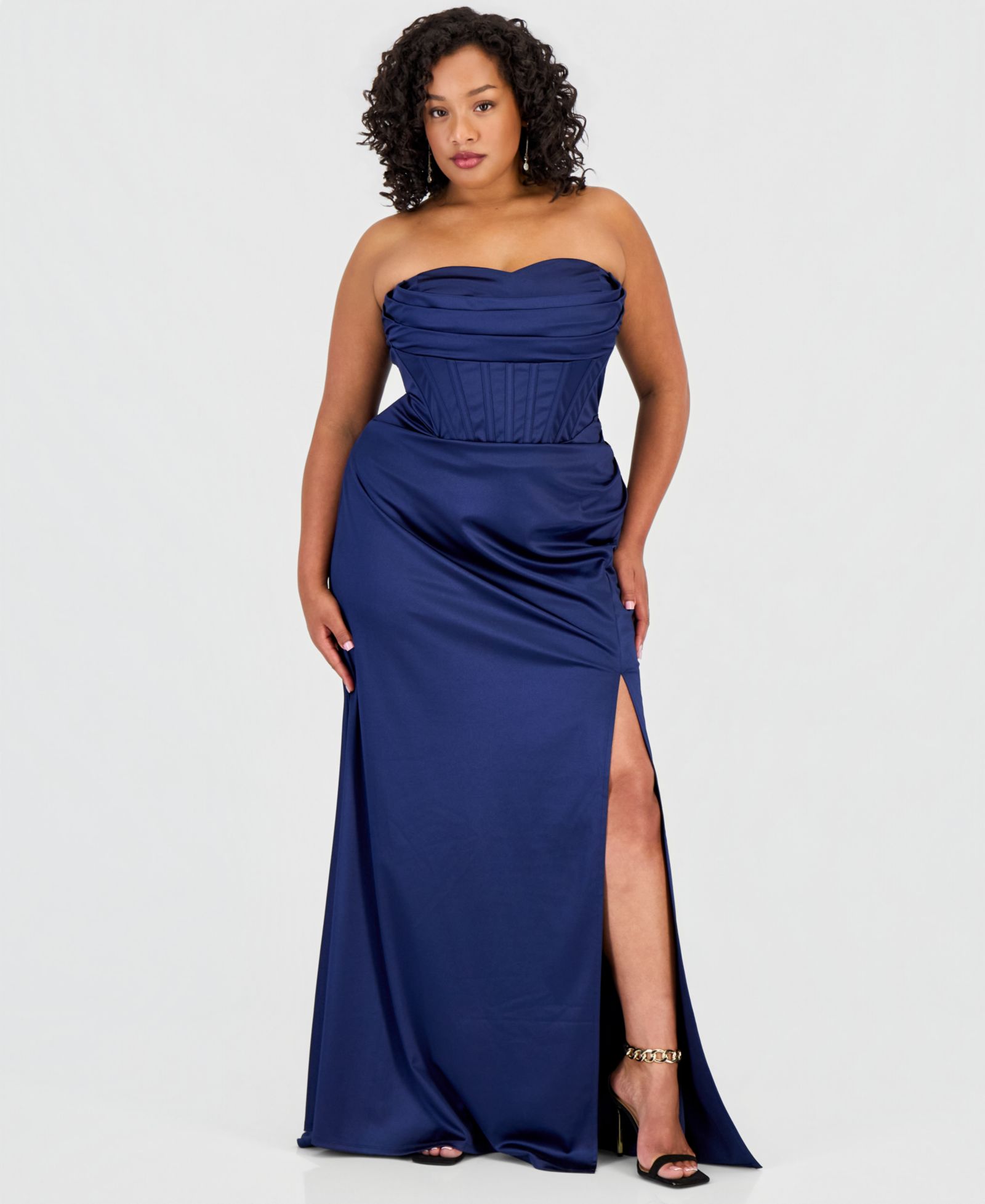 KATIA RAE Plus Size корсетное платье Sweetheart-Neck