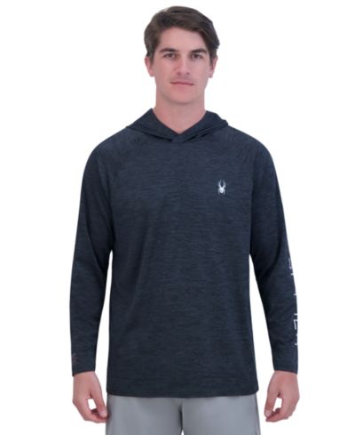 Spyder Men's Hooded Raglan Long-Sleeve UPF 50+ Rashguard