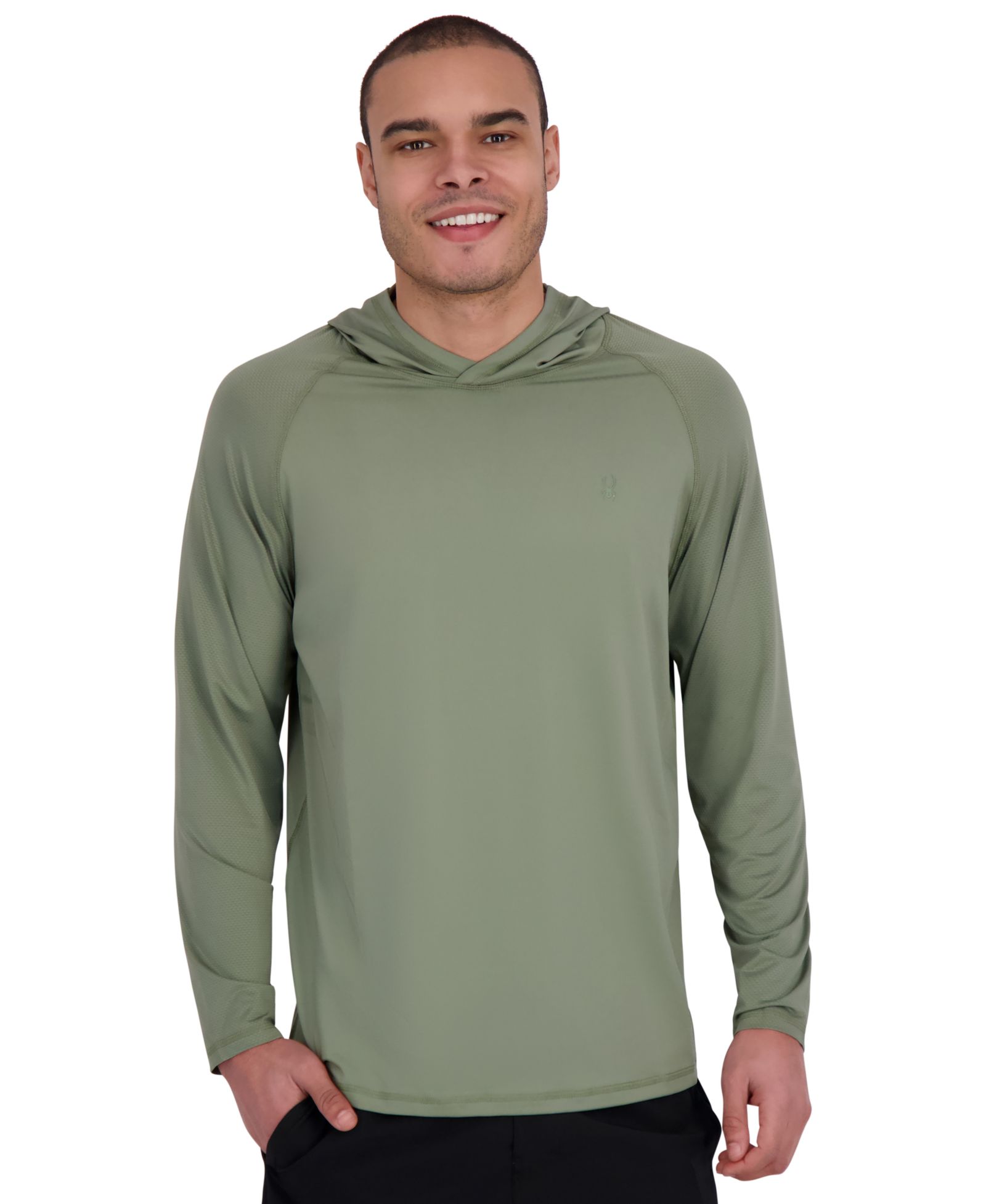 Spyder Мужской рашгард Raglan с длинным рукавом UPF 50+