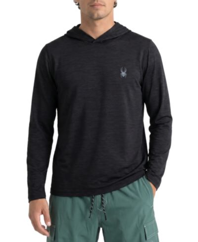 Spyder Men's Classic Heather Hooded Long-Sleeve Rash Guard