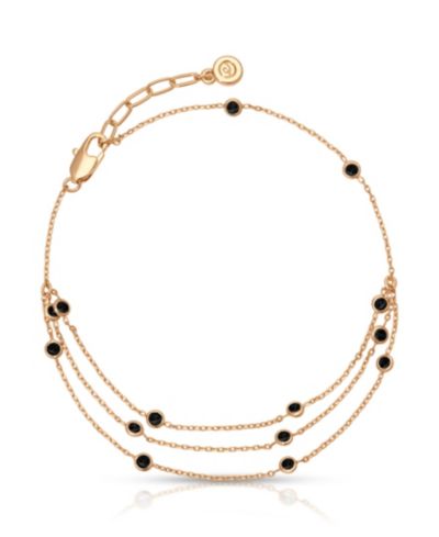 ETTIKA Fine Details 18k Gold Plated Crystal Anklet