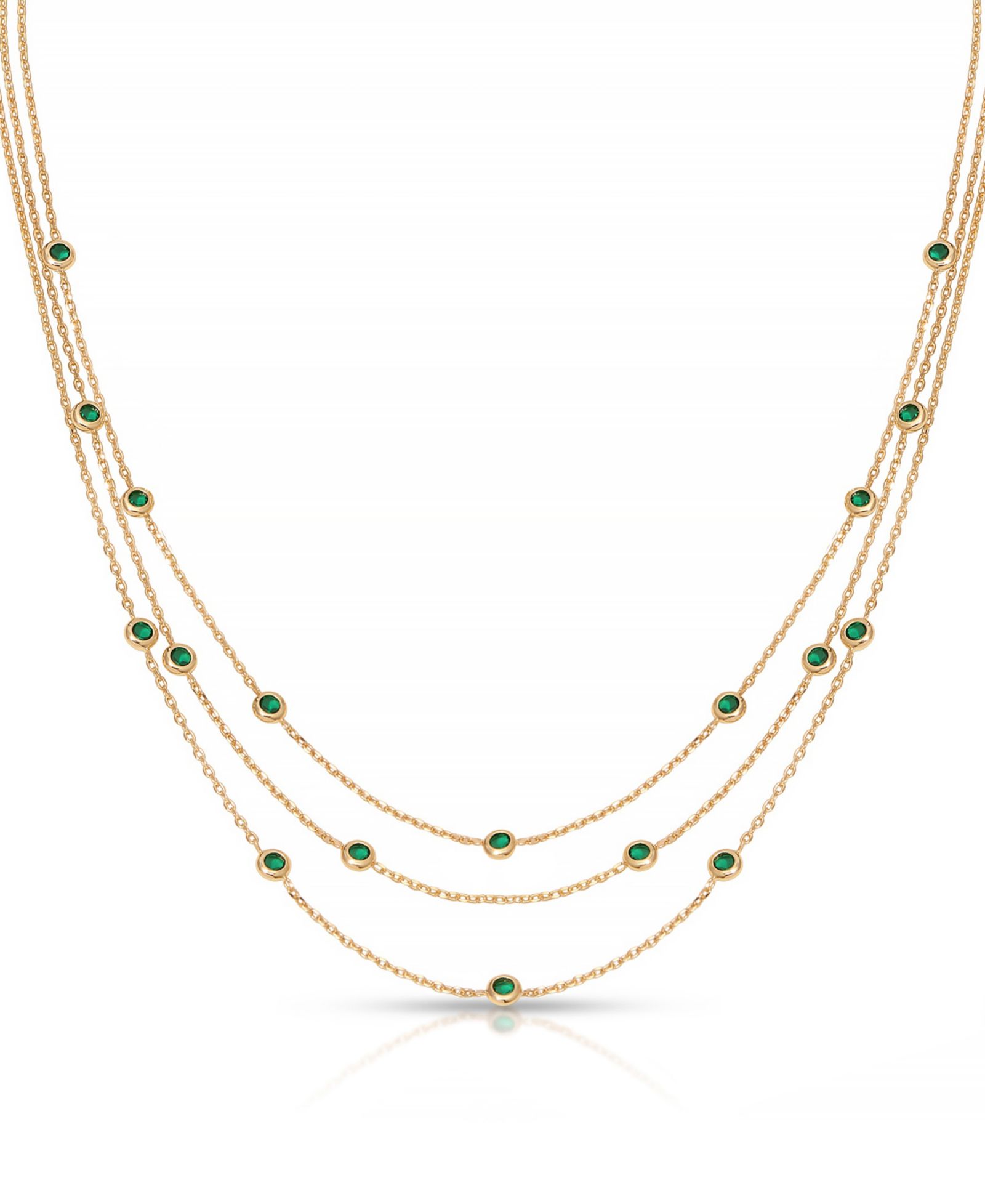 Колье ETTIKA Crystal Dot Layered