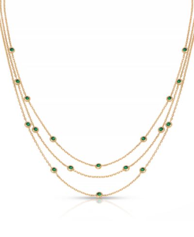 Колье ETTIKA Crystal Dot Layered