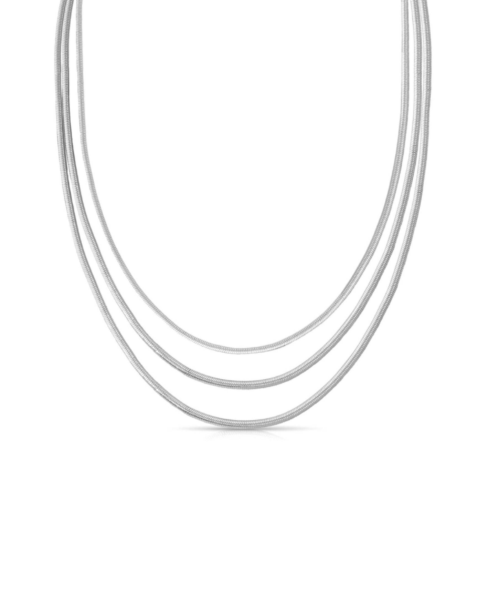 ETTIKA Triple Snake Chain Layered Necklace