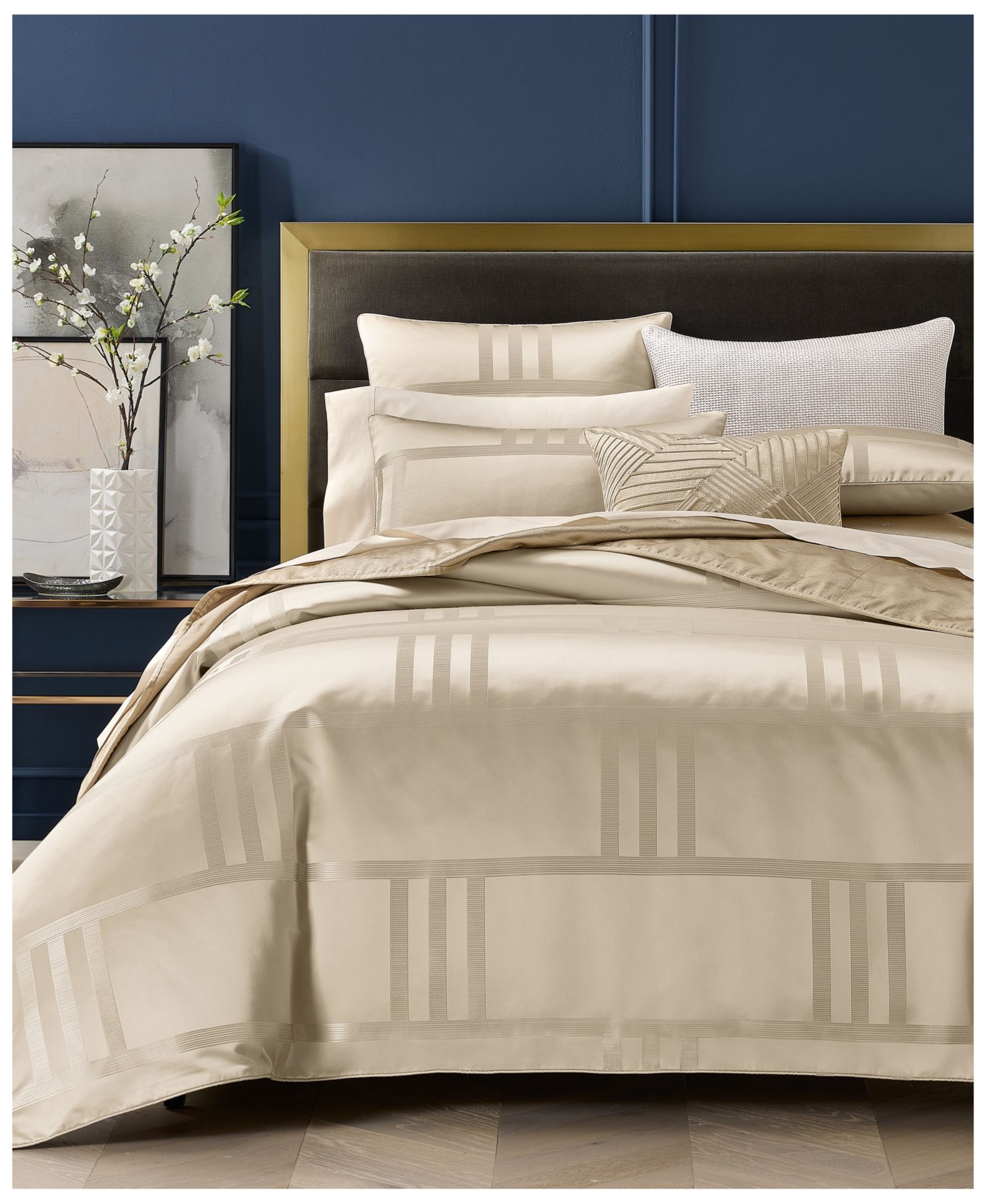 Hotel Collection Structure Gold 3-Pc. Comforter Set, King, Exclusively at Macy’s