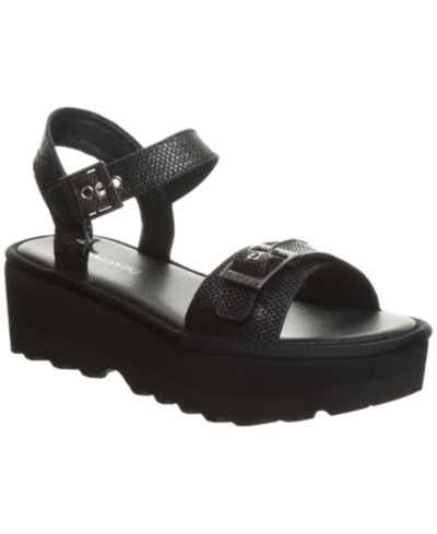 BEARPAW Women's Cassidy Platform Wedge Sandals