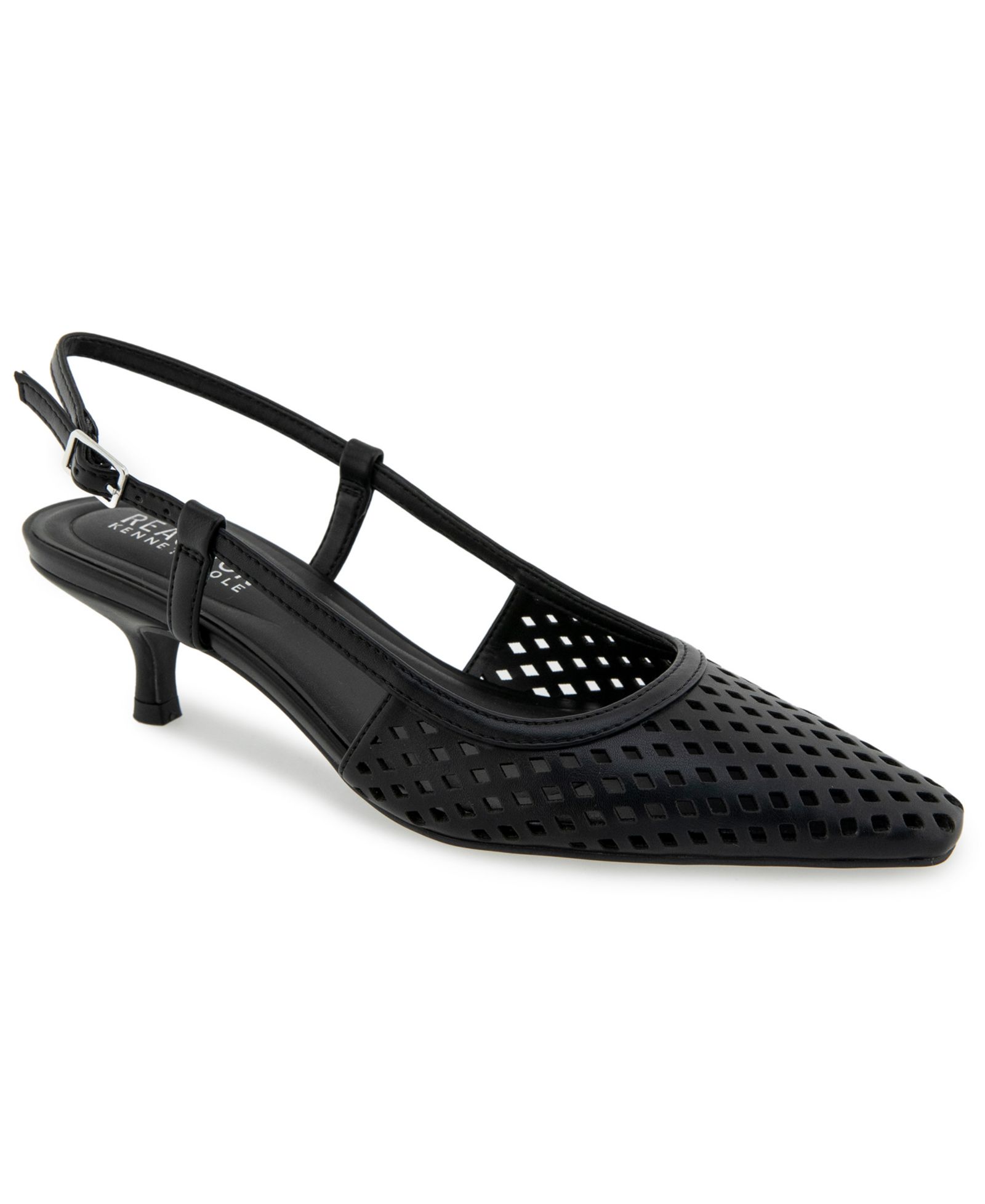 Kenneth Cole Reaction Women's Maggie Perf Slingback Kitten Heel Pumps