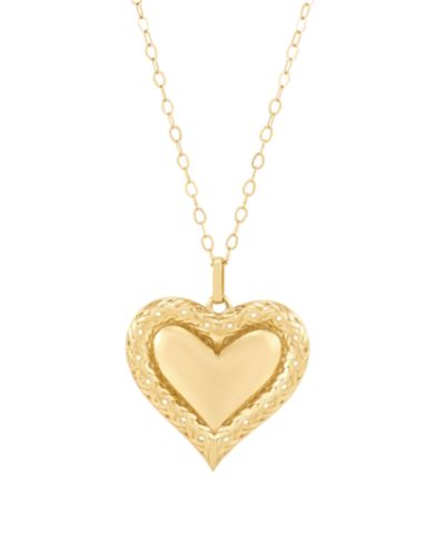 Подвеска в виде сердца из желтого золота 10k Macy's