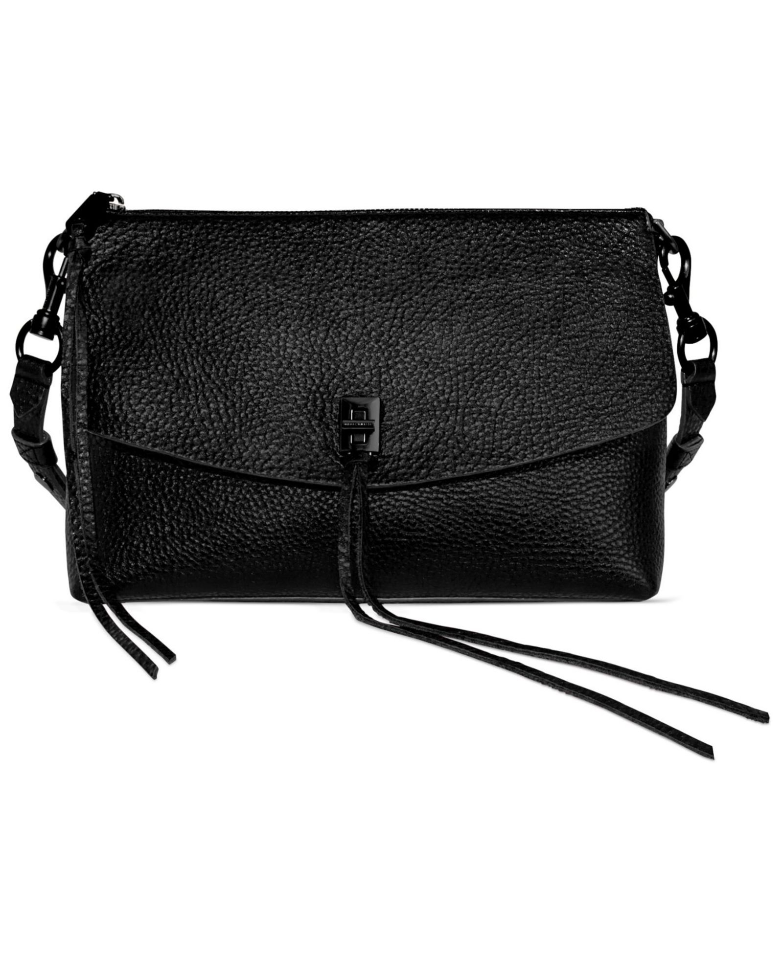 Rebecca Minkoff Маленькая кожаная сумка на плечо Darren с замком Turnlock