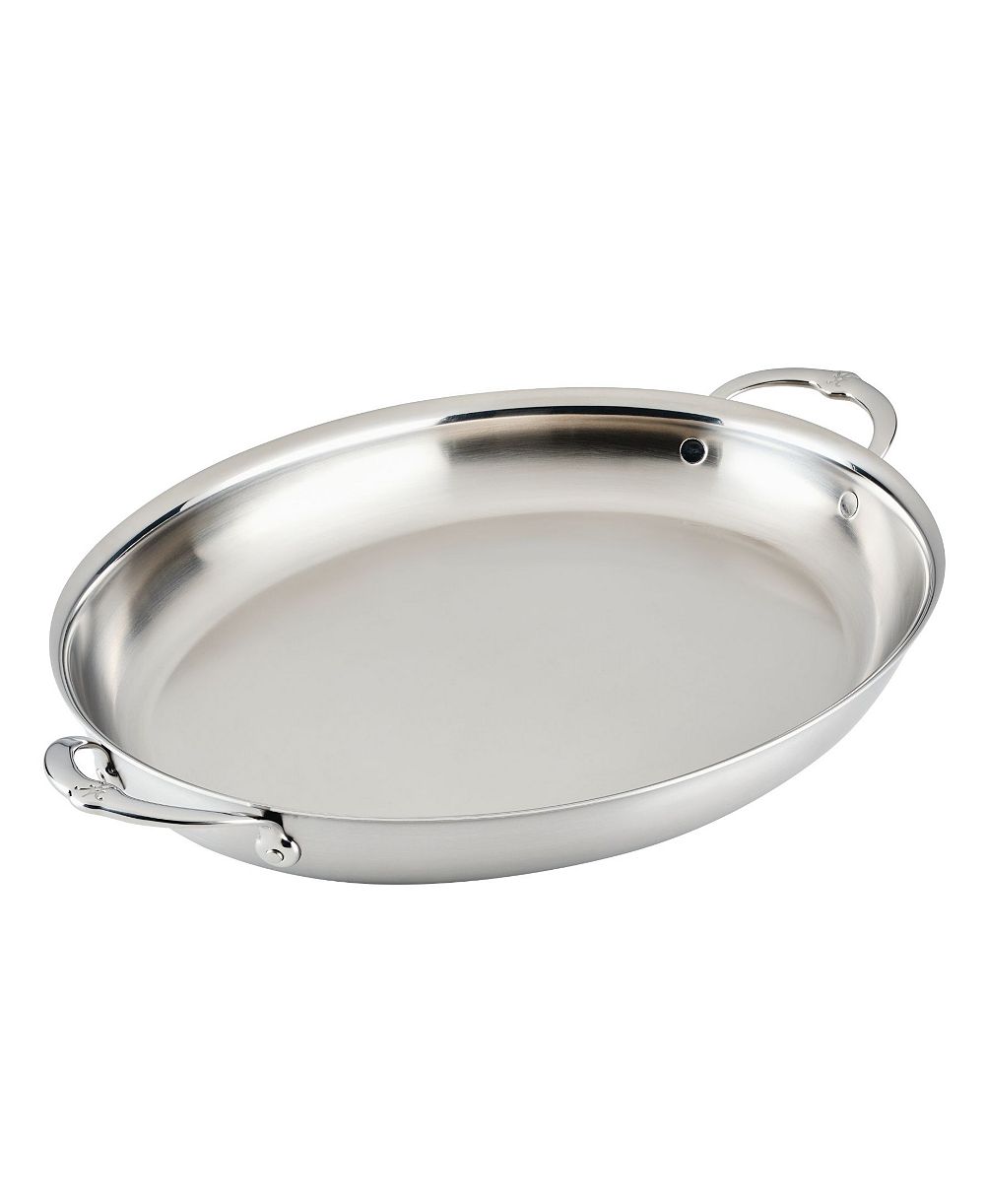 Большая овальная жаровня Hestan Provisions из нержавеющей стали с кладом