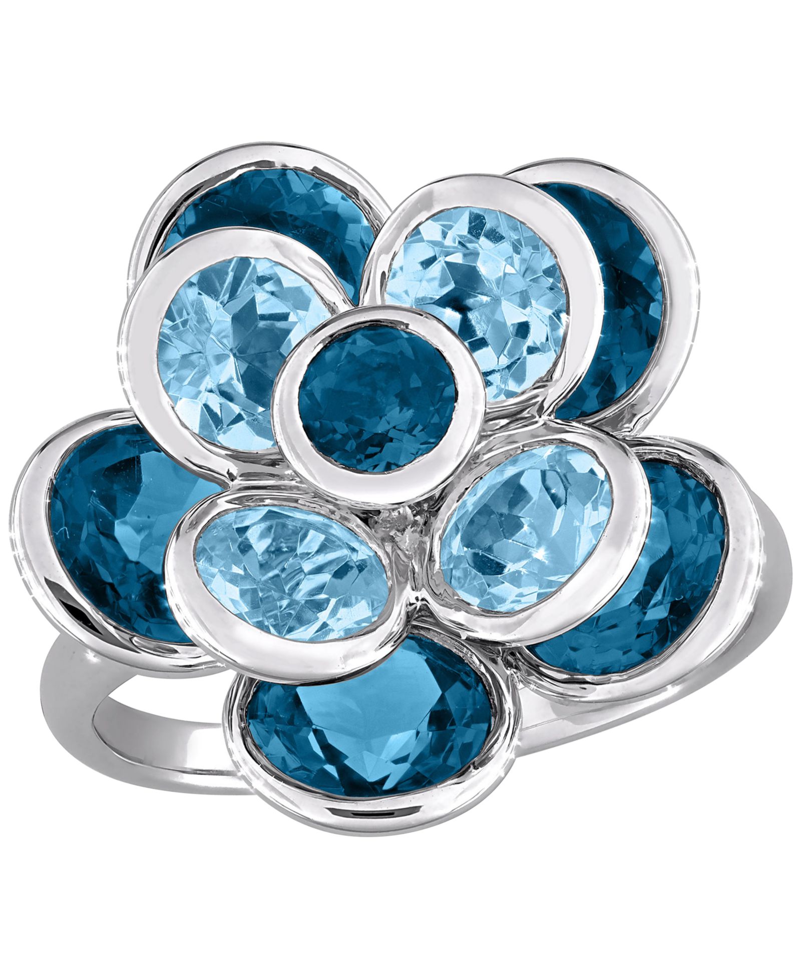 Macy's Blue Topaz (7-1/3 ct. t.w.) Ring in Sterling Silver