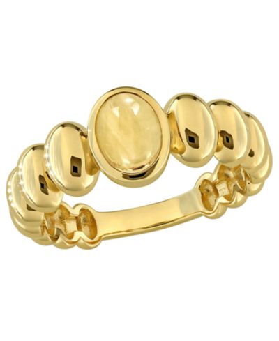 Кольцо Macy's Citrine (3/4 ct. t.w.) в позолоченном стерлинговом серебре 18k Gold Flash Plated