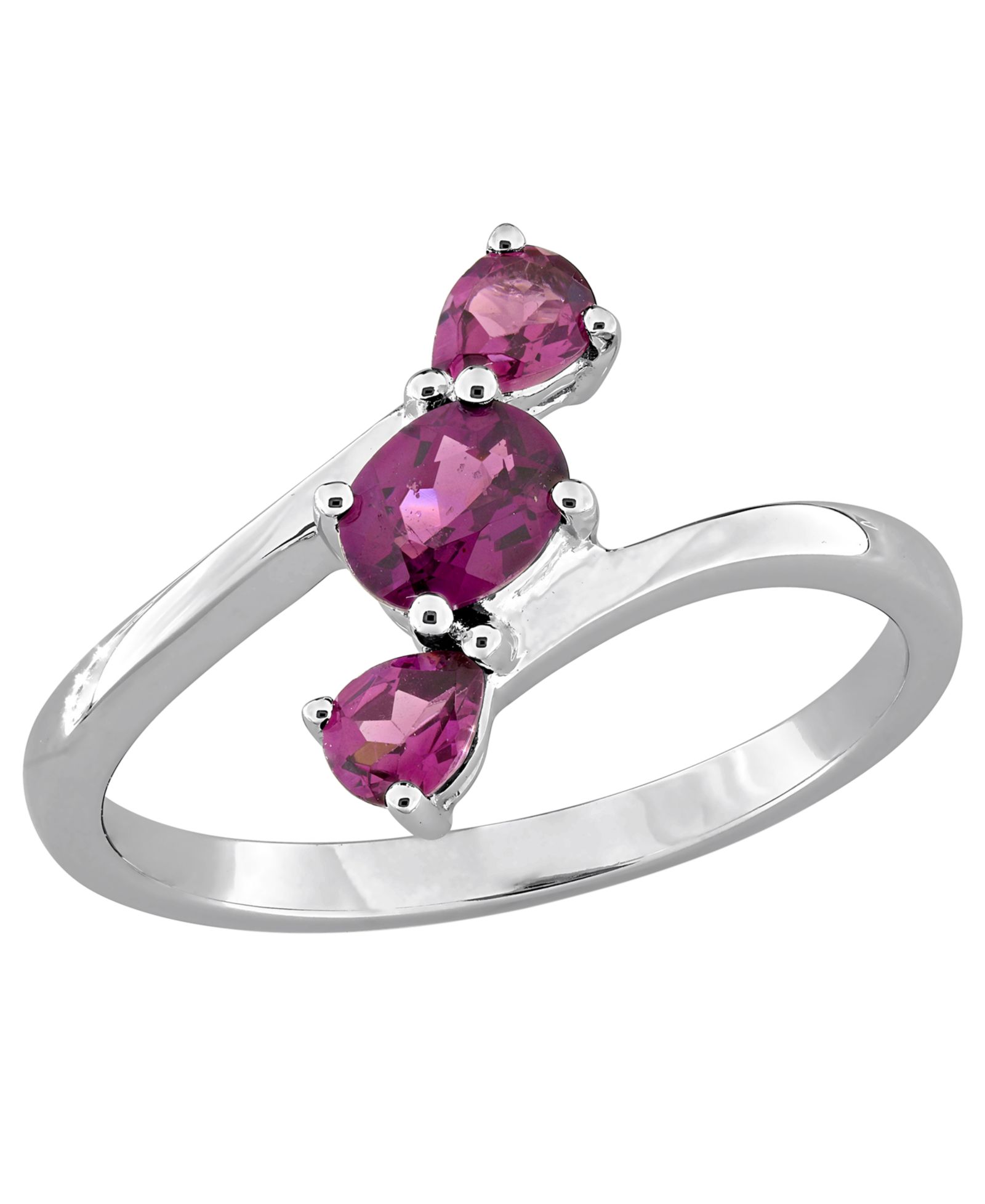 Macy's кольцо с аметистом (5/8 ct. t.w.) из стерлингового серебра