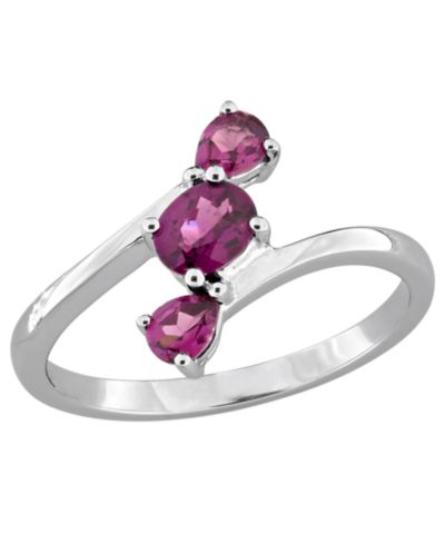 Macy's кольцо с аметистом (5/8 ct. t.w.) из стерлингового серебра