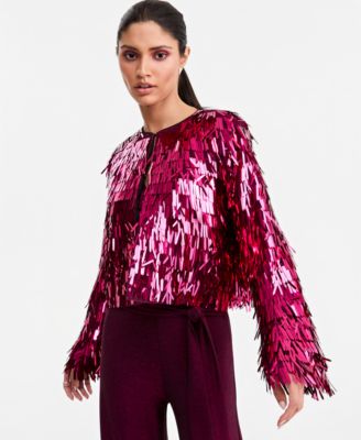 LAPOINTE | Macy's Women's Sequin Fringe Jacket, Macy's Exclusive