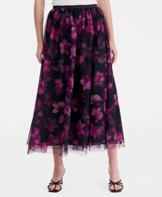 Jonathan Cohen | Macy's Women's Floral-Print Tulle Midi Skirt, Macy's Exclusive