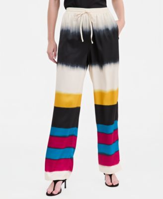 Jonathan Cohen | Macy's Women's Stripe Print Satin Tie-Waist Pant, Macy's Exclusive