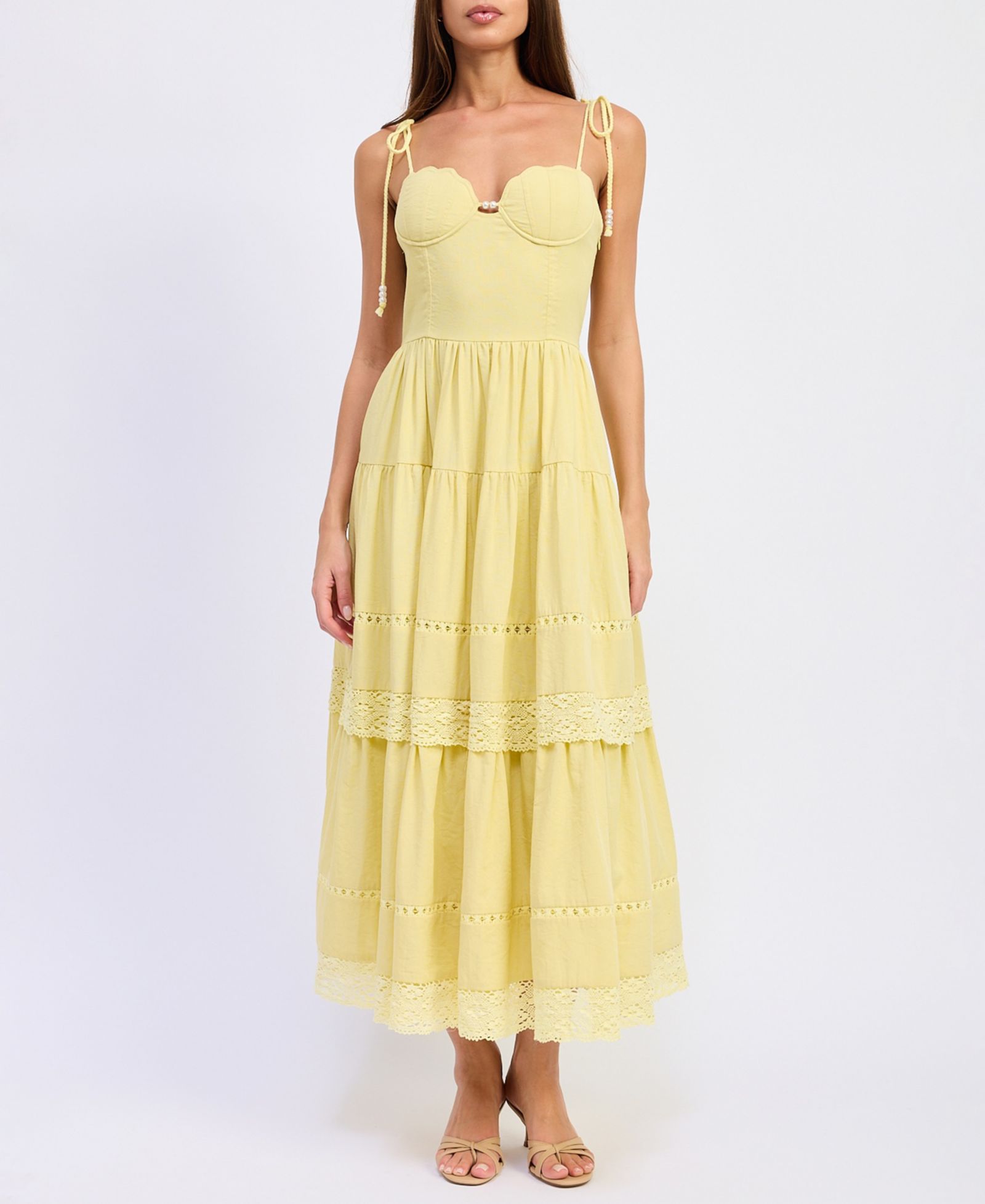 Женское платье En Saison Sleeveless Bustier Sweetheart Neck Maxi