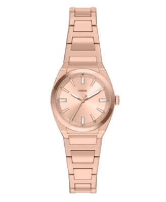 Часы Fossil Women's Everett Three-Hand Rose Gold-Tone Stainless Steel 27mm