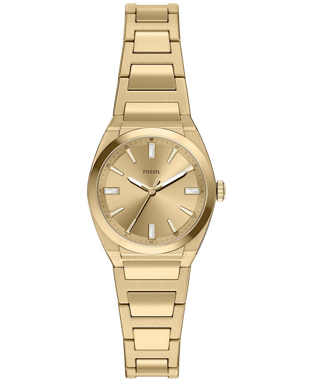 Fossil Women's Everett Three-Hand Gold-Tone Stainless Steel Watch 27mm