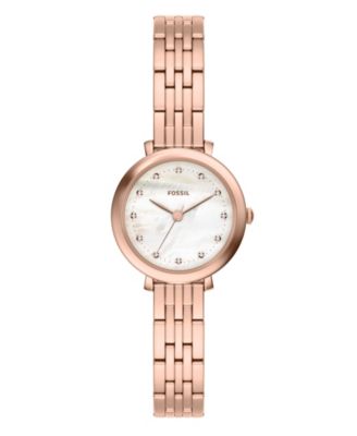 Fossil Women's Heidi Three-Hand Rose Gold-Tone Stainless Steel Watch 26mm