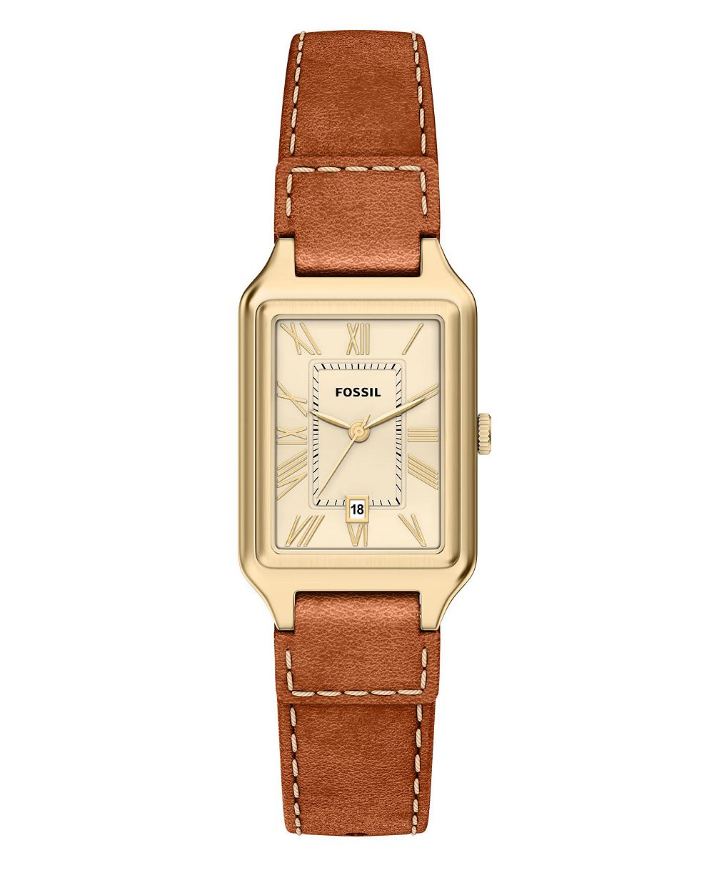 Женские часы Fossil Raquel Three-Hand Date Medium Brown Leather 23mm