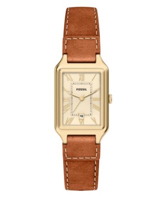 Женские часы Fossil Raquel Three-Hand Date Medium Brown Leather 23mm