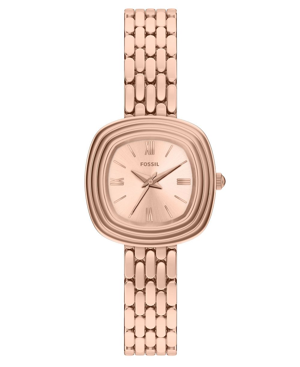 Fossil Women's Genevive Three-Hand Rose Gold-Tone Stainless Steel Watch 30mm
