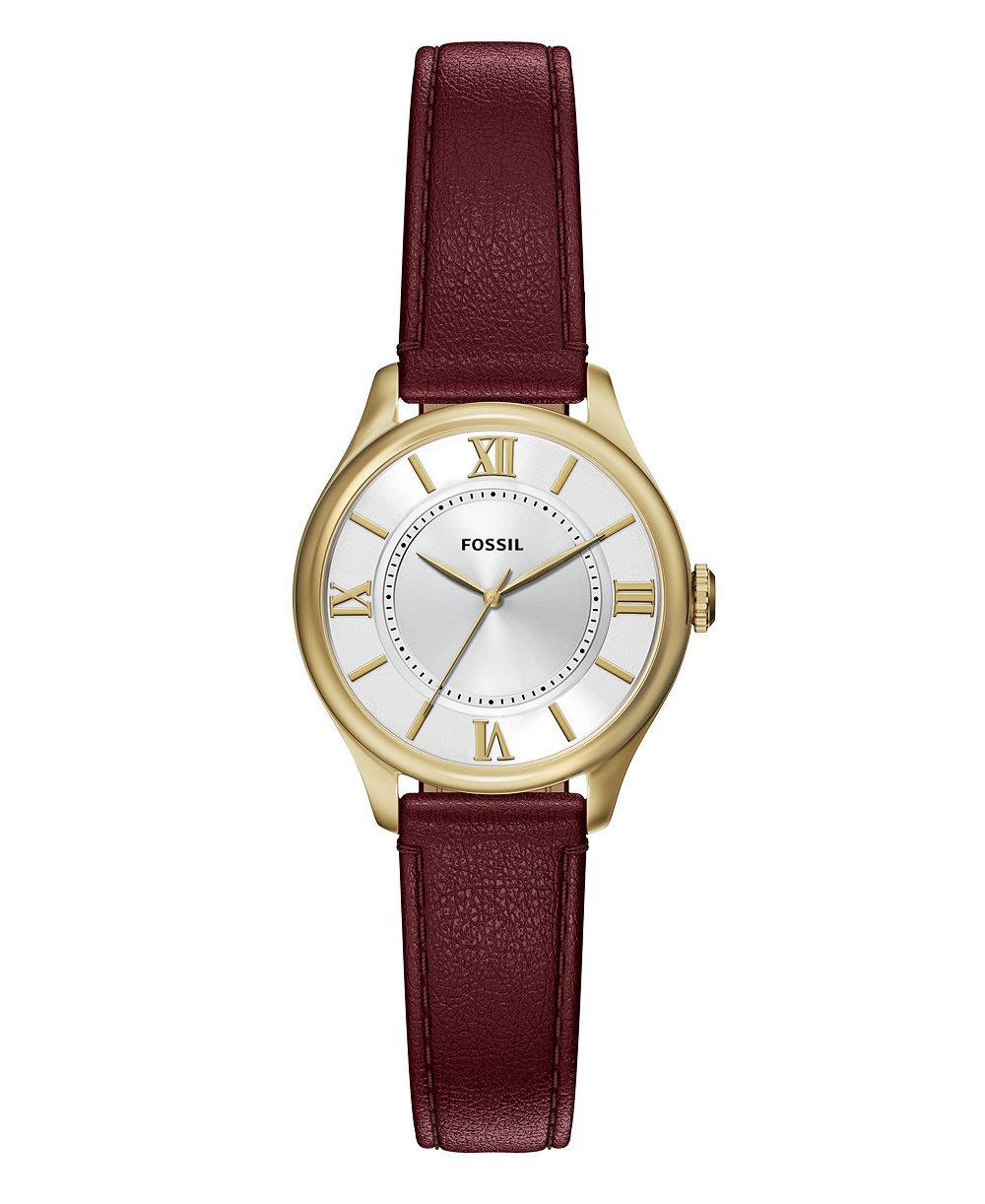 Fossil Women's Gilmore Three-Hand Red Leather Watch 28mm