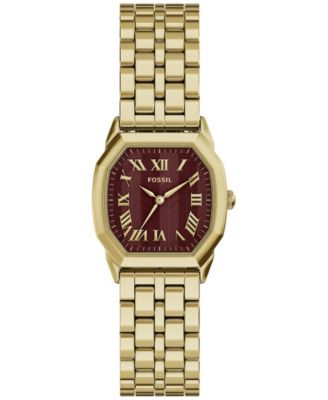Женские часы Fossil Women's Harlow Three-Hand Gold-Tone Stainless Steel 27mm