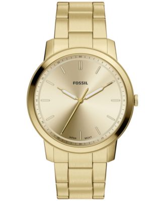 Мужские часы Fossil Minimalist Three-Hand Gold-Tone Stainless Steel 44mm